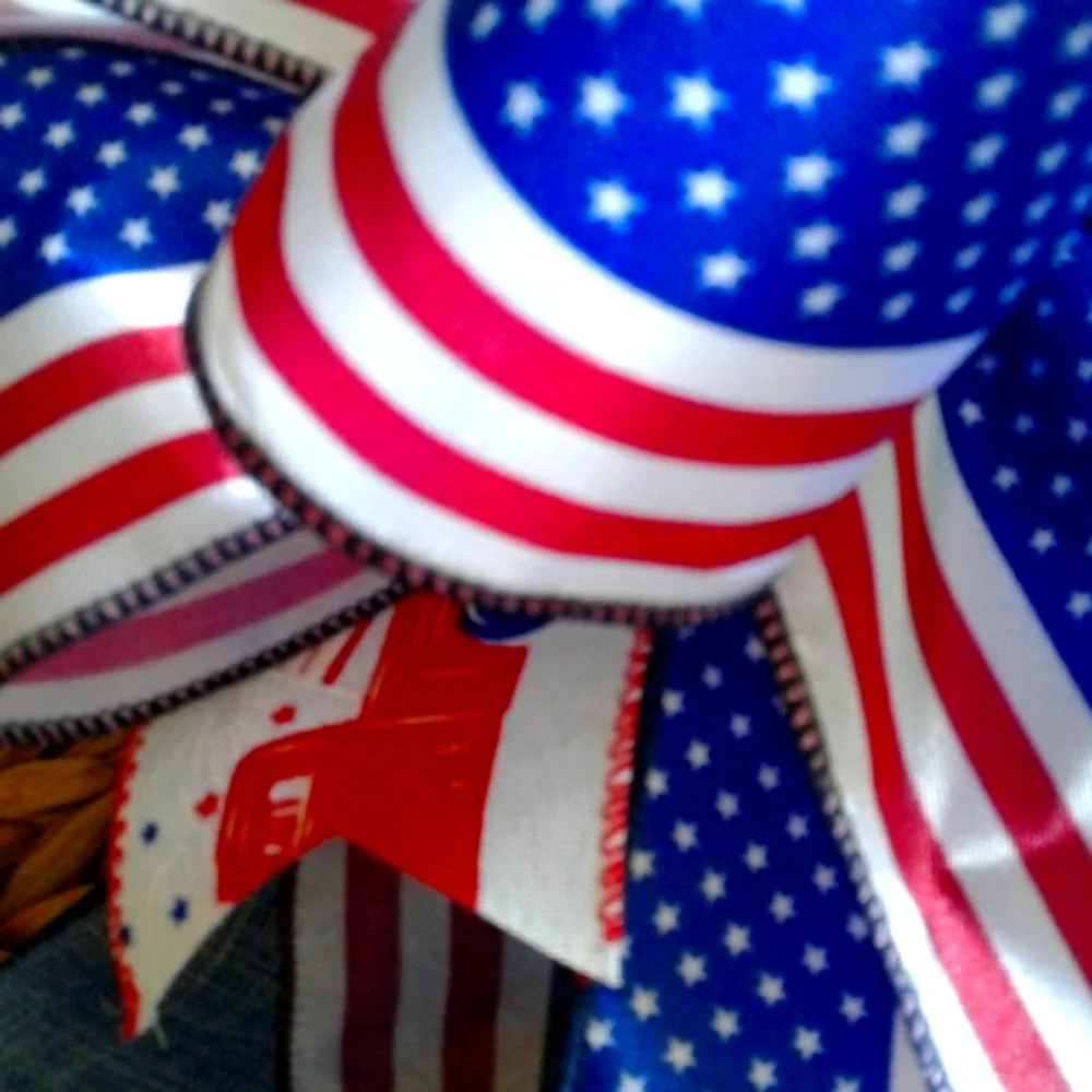 Hand Crafted Patriotic Independence Day Bow Americana Themed FINAL SALE ITEM
